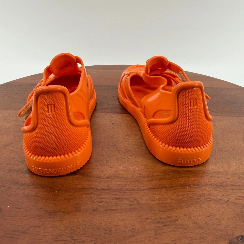 Mini Melissa Hip Daydream BB Orange Jelly‎ Sandals Kids Size 12 Vegan 35903